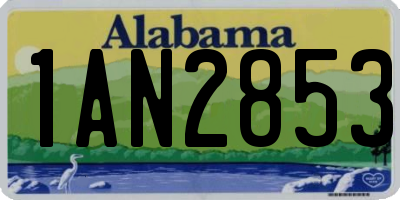 AL license plate 1AN2853