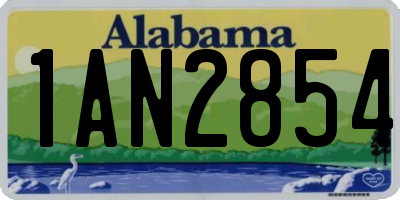 AL license plate 1AN2854