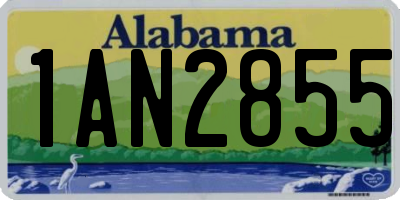 AL license plate 1AN2855
