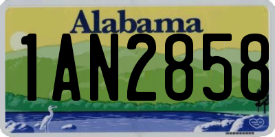 AL license plate 1AN2858
