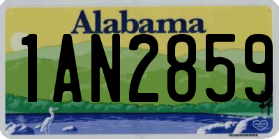 AL license plate 1AN2859