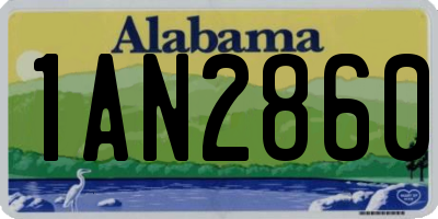 AL license plate 1AN2860