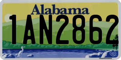 AL license plate 1AN2862