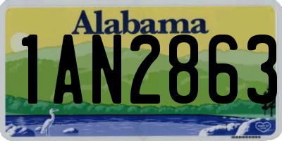 AL license plate 1AN2863
