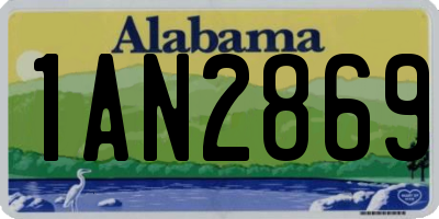 AL license plate 1AN2869
