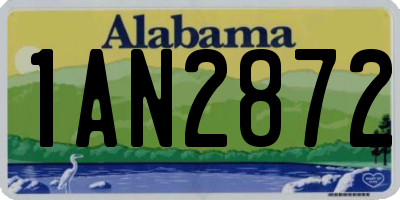 AL license plate 1AN2872