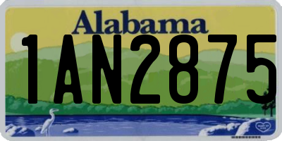 AL license plate 1AN2875
