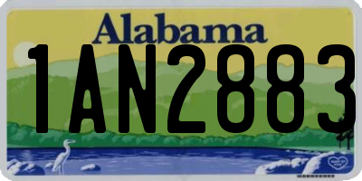 AL license plate 1AN2883