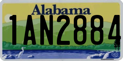 AL license plate 1AN2884
