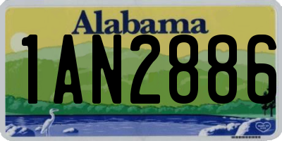 AL license plate 1AN2886