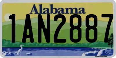 AL license plate 1AN2887