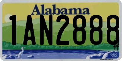 AL license plate 1AN2888