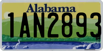 AL license plate 1AN2893