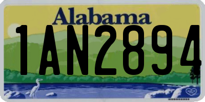 AL license plate 1AN2894