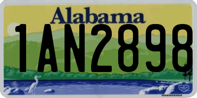 AL license plate 1AN2898