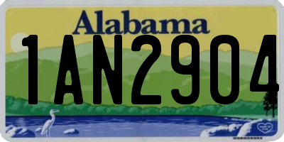 AL license plate 1AN2904