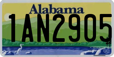 AL license plate 1AN2905