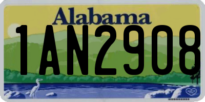 AL license plate 1AN2908
