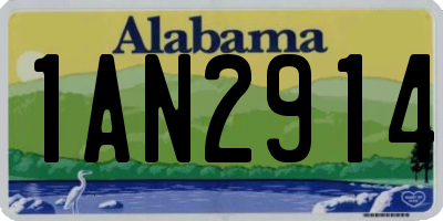 AL license plate 1AN2914