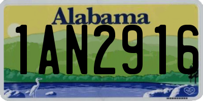 AL license plate 1AN2916