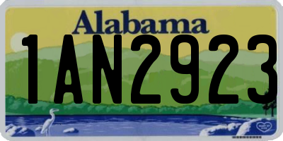 AL license plate 1AN2923