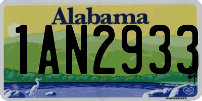 AL license plate 1AN2933