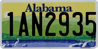 AL license plate 1AN2935