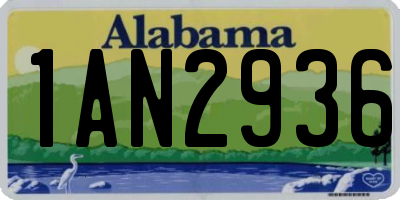 AL license plate 1AN2936
