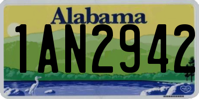 AL license plate 1AN2942