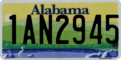 AL license plate 1AN2945