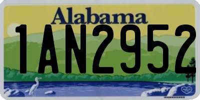 AL license plate 1AN2952