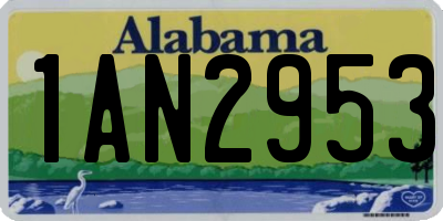 AL license plate 1AN2953