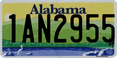AL license plate 1AN2955