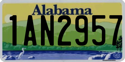 AL license plate 1AN2957