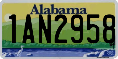 AL license plate 1AN2958