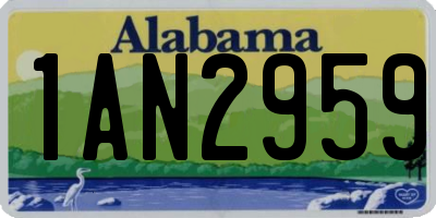 AL license plate 1AN2959