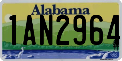 AL license plate 1AN2964