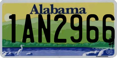 AL license plate 1AN2966