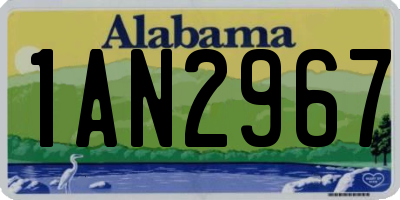 AL license plate 1AN2967