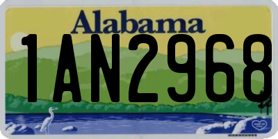 AL license plate 1AN2968