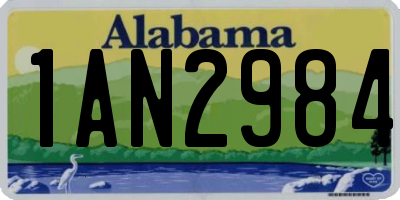 AL license plate 1AN2984