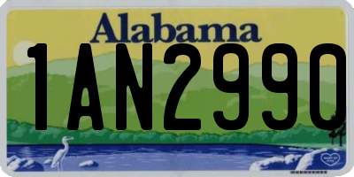 AL license plate 1AN2990