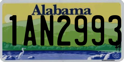 AL license plate 1AN2993