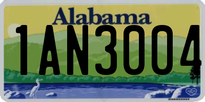 AL license plate 1AN3004