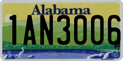 AL license plate 1AN3006