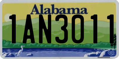 AL license plate 1AN3011