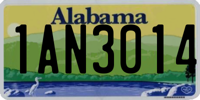 AL license plate 1AN3014