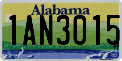 AL license plate 1AN3015
