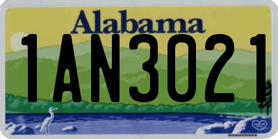 AL license plate 1AN3021