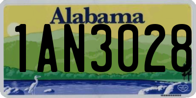 AL license plate 1AN3028